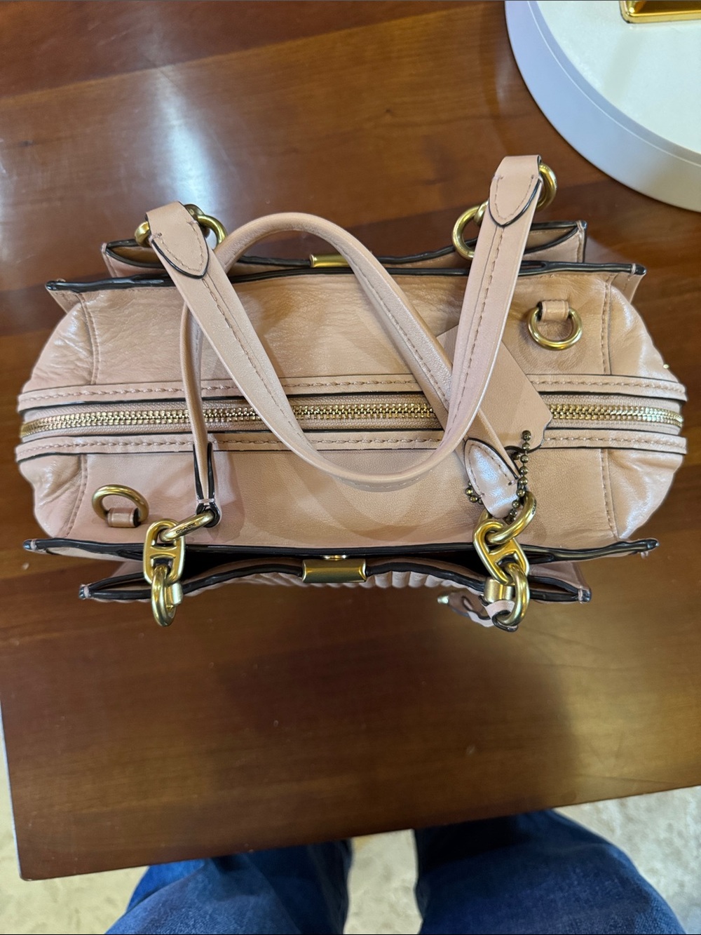 Coach Dreamer 27 Colorblock Quilted Rivet satchel Pink - Picture 6 of 10